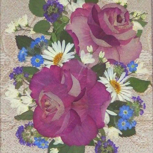 超美品！原画　最高級プラチナ箔を押したピンクと紫の薔薇　箔押し　アクリル画　絵画 超美品！原画 最高級プラチナ箔を押したピンクと紫の薔薇