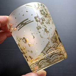 琥珀桜の鶴富士グラス 4枚目の画像