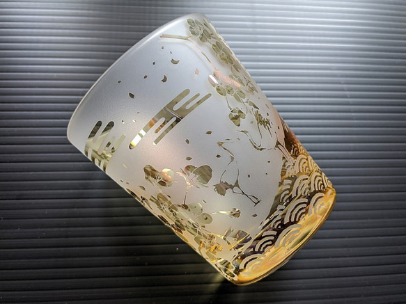 琥珀桜の鶴富士グラス 5枚目の画像