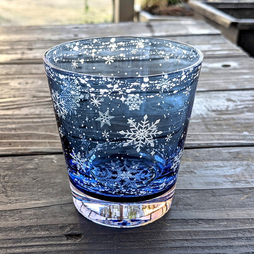 彩貴・舞雪華（藍桃） グラス ART空（アートクー） 通販