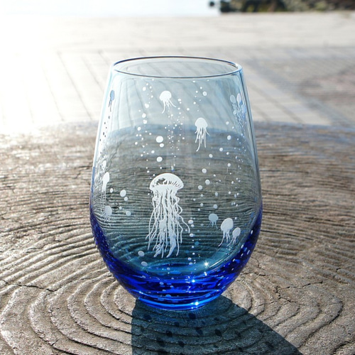 アクアリウムくらげ（彩漂海月） グラス ART空（アートクー