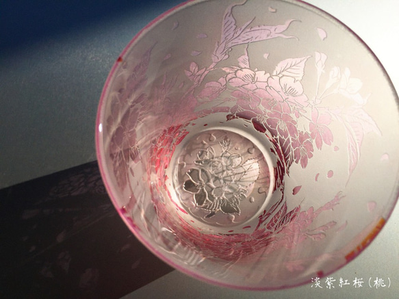 淡紫紅桜グラス 2枚目の画像