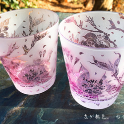 淡紫紅桜グラス 5枚目の画像