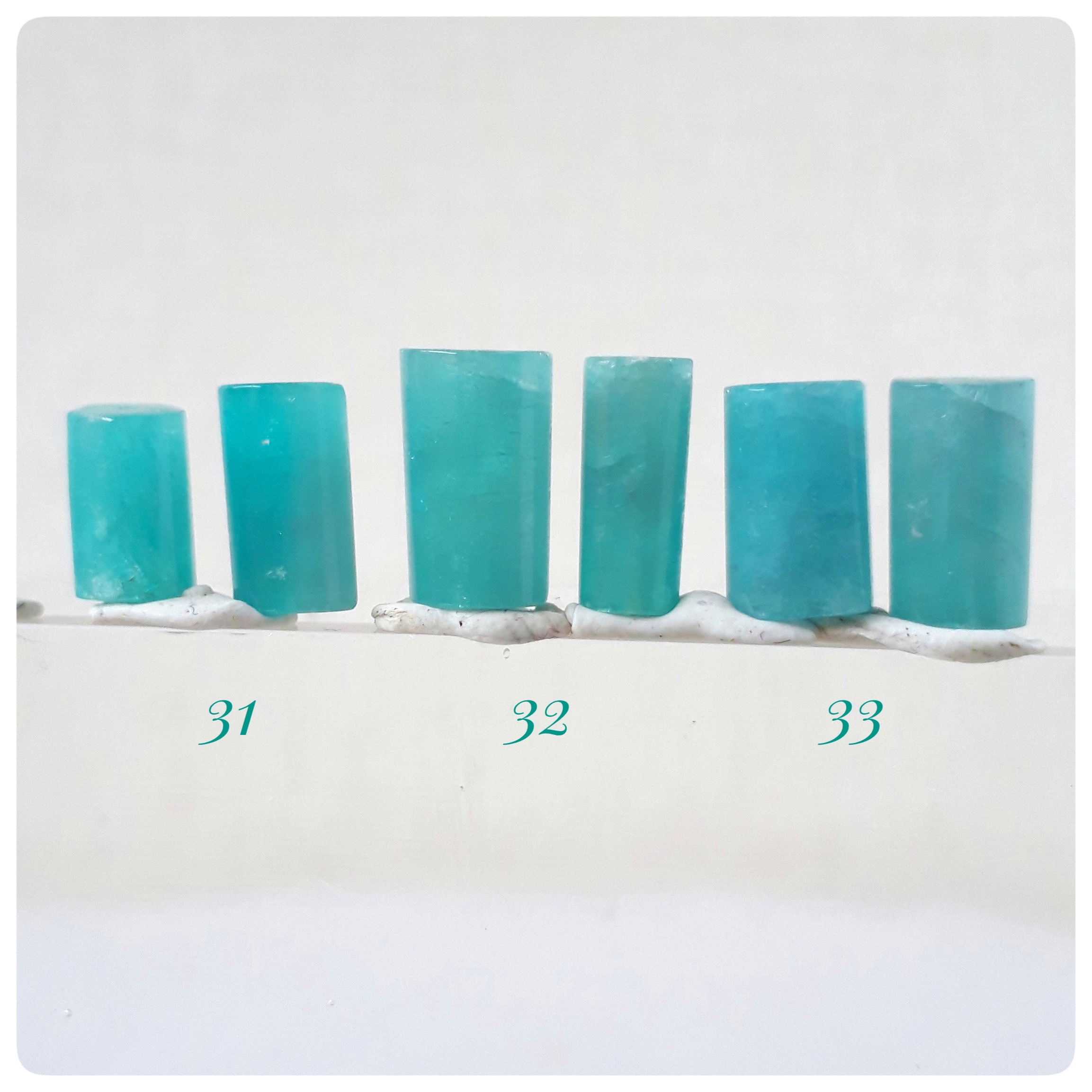 パライバトルマリン‼️  チューブビーズ  31～36