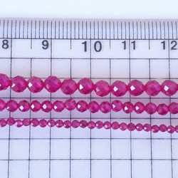 合成ルビーAAA  ﾗｳﾝﾄﾞｶｯﾄ3サイズセット 3枚目の画像