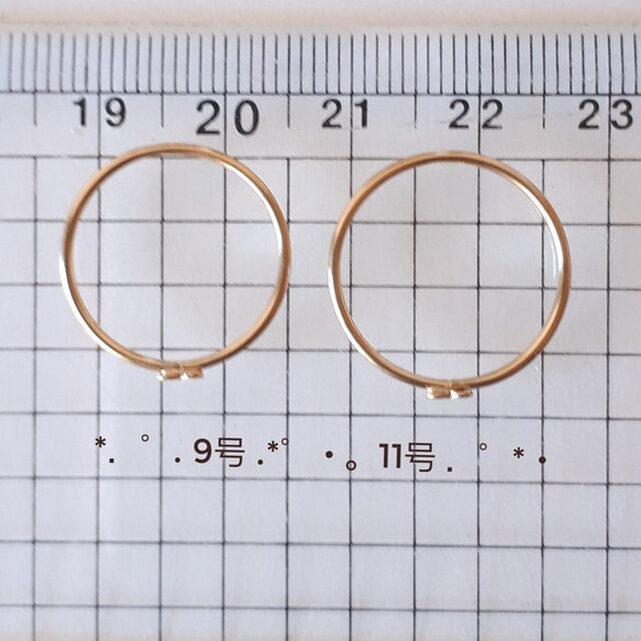 ＊14kgf ＊ 小さなハート付きリング  9号 4枚目の画像