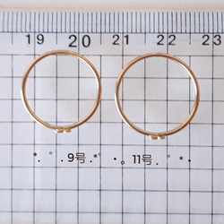 ＊14kgf ＊ 小さなハート付きリング  11号 5枚目の画像