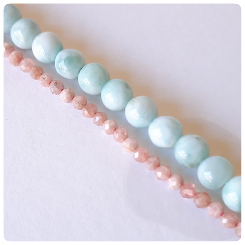 ラリマー 3～4mm 6個 天然石 ☆buchuchu☆ 通販 6997674｜Creema