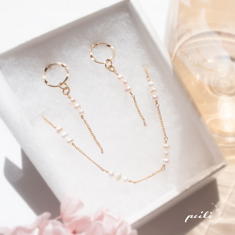 母の日5,000円セット (送料無料) 淡水パールネックレスとピアス