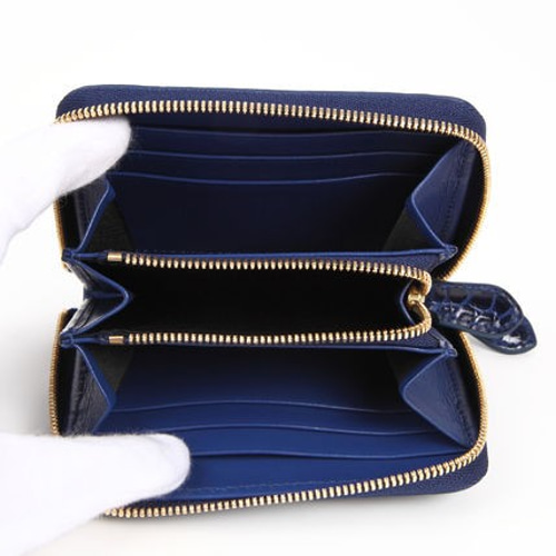 本物保証】クロコダイル シャイニング加工 コインケース 小銭