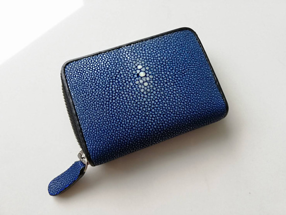 スティングレイ ミニ財布 ガルーシャ エイ革 小銭入れ コインケース 黒