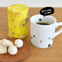 珈琲缶とコーヒーのギフト・HAPPY YELLOW! 柄 1枚目の画像