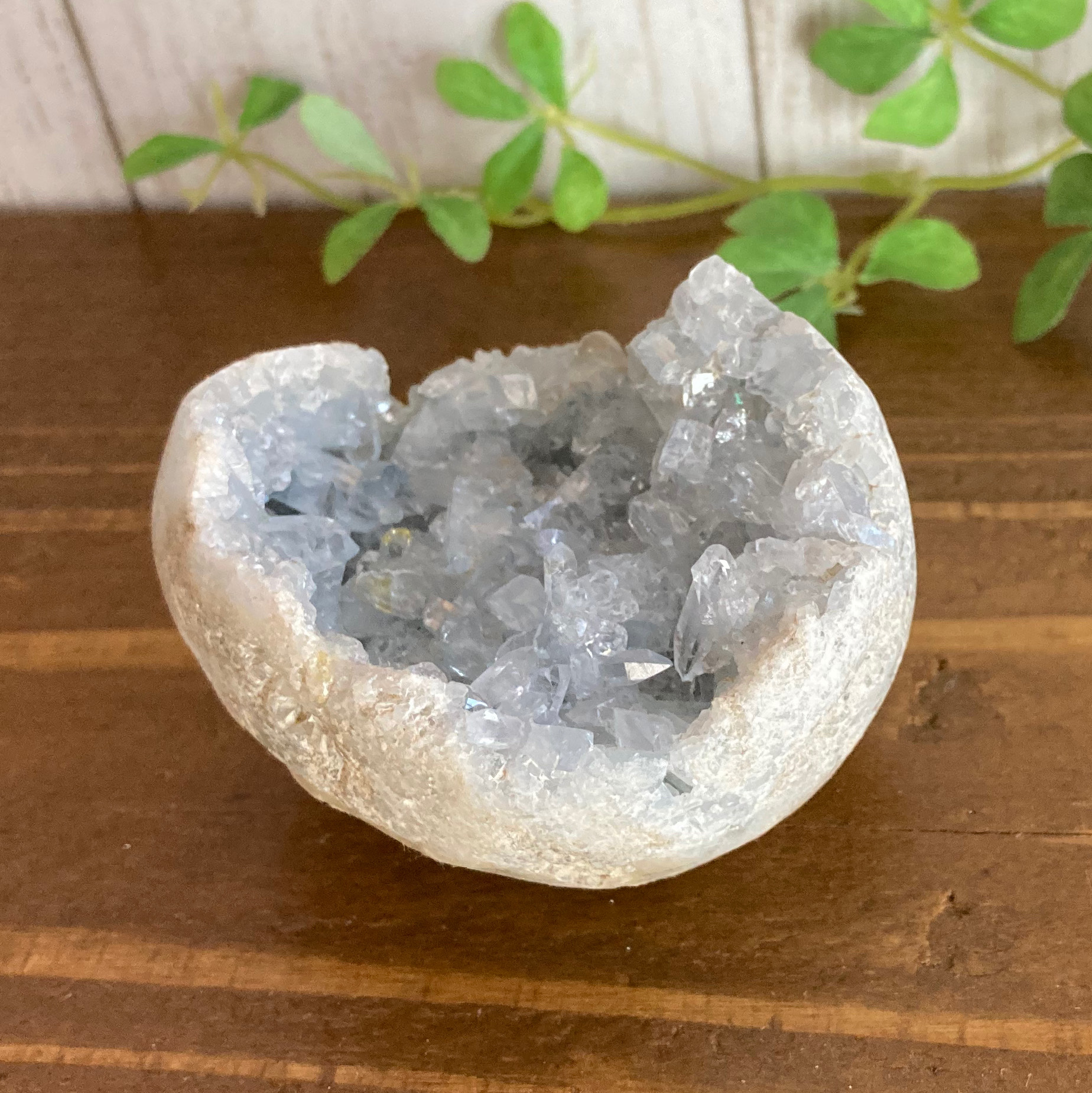 セレスタイト 原石 220g  クラスター エッグ