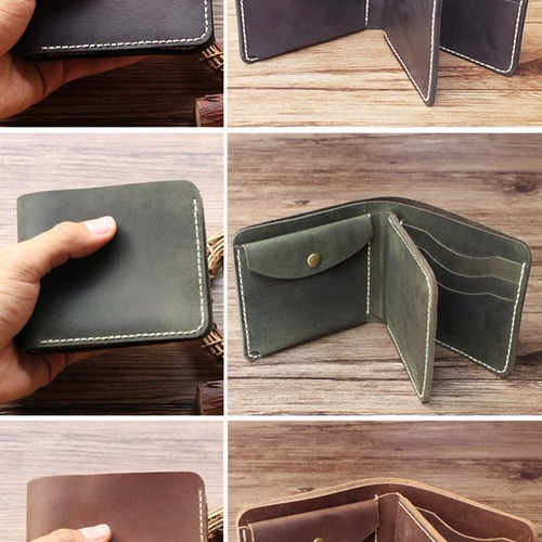 ☆送料無料 メンズ レザー(本革) 三つ折り財布 3色展開 レザー