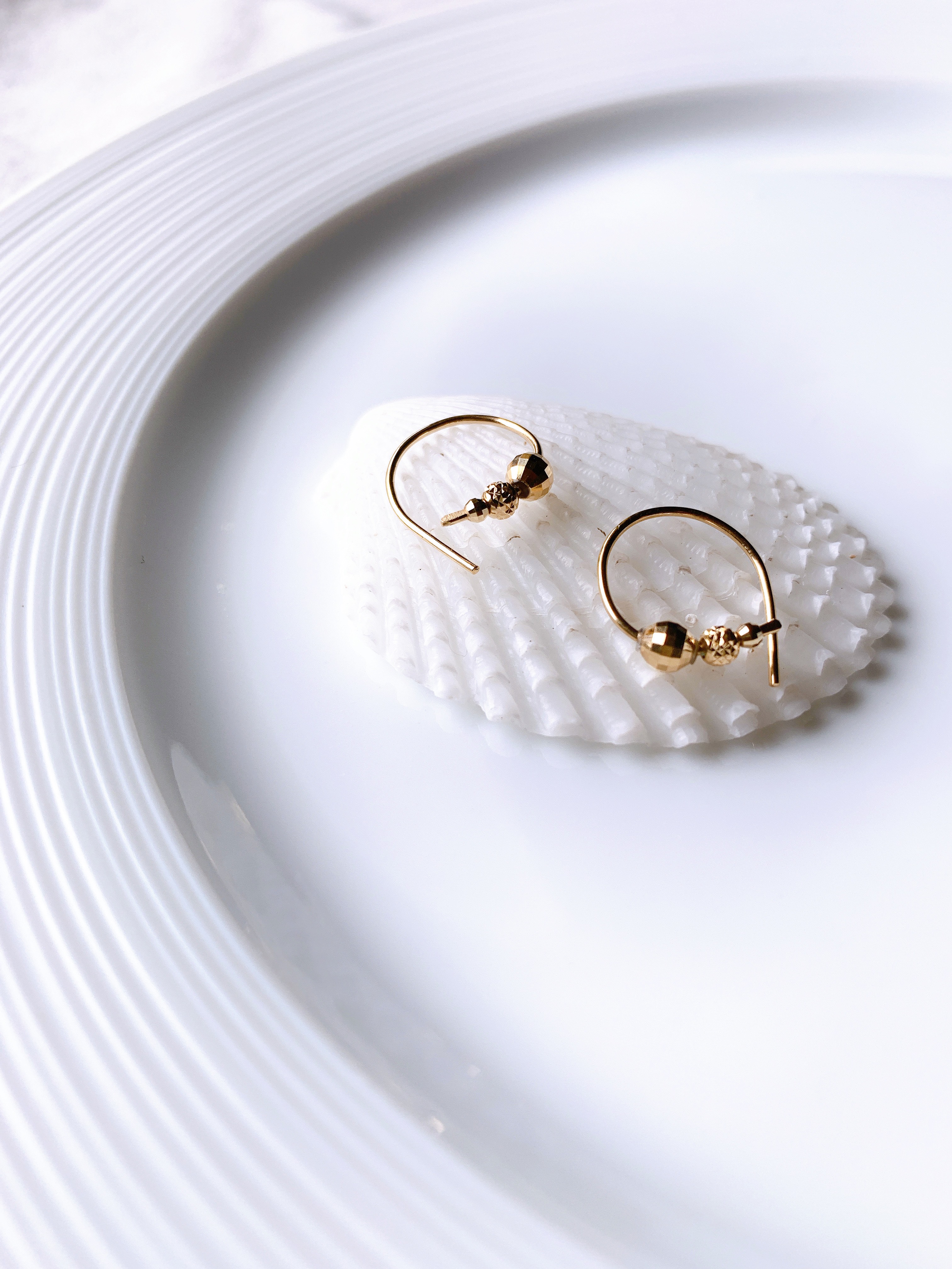 k18&k10  フック/フープ  ピアス  Jojuly luna luxury