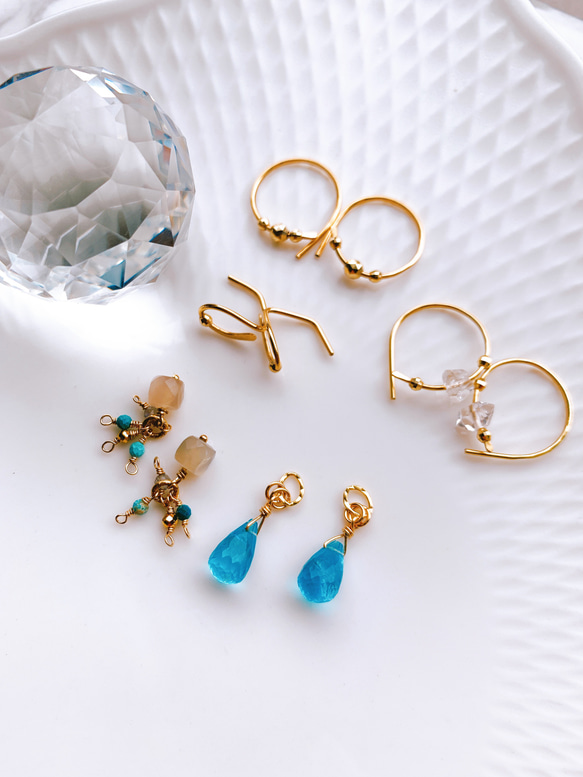 値下げブラッドストーン大ぶりピアスチャーム·͜· ︎︎ 値下げブラッド