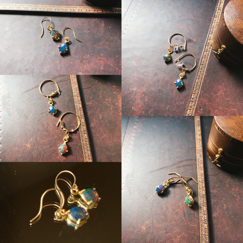 ブラックオパールの14kgfチャーム