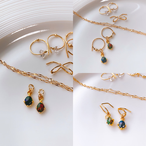 ブラックオパールの14kgfチャーム