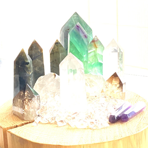 20%OFF グリーンフローライト 85ミリ ポイント tg246 天然石 pinky