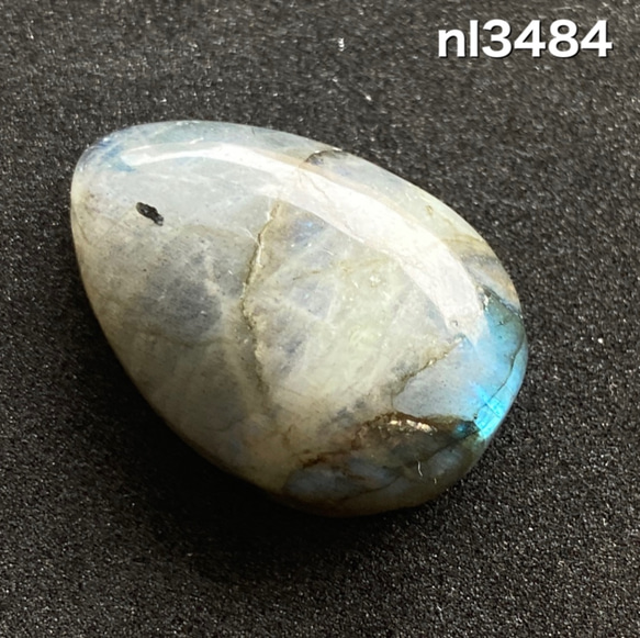 ラブラドライト 29ミリ ティアドロップ型ルース nl3484 天然石 pinky