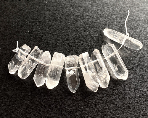 水晶ポイントビーズ 9個パック sb984 天然石 pinky 通販 8684618