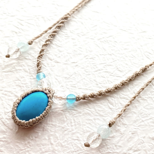 1265 マクラメハンドメイドネックレス 【公式通販】