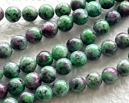 ルビーインゾイサイト 染め 6ミリ ビーズ 連 sb003 天然石 pinky 通販