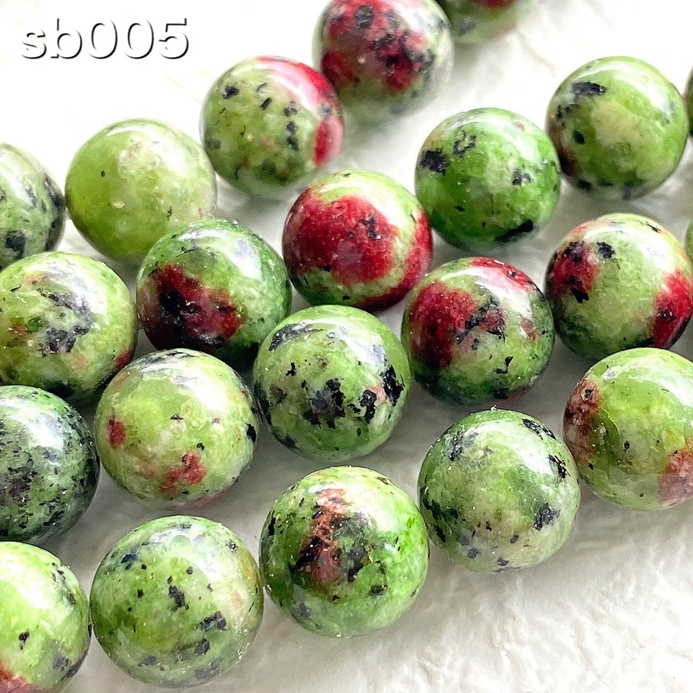 ルビーインゾイサイト 染め 10ミリ ビーズ 連 sb005 天然石