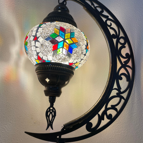 飾り部分が銅のハンドメイド♡トルコランプ♡スタンドライト 楽天市場】トルコモザイクランプムーンスタンドM トルコ ランプ ベッド