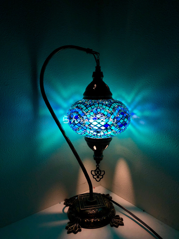 飾り部分が銅のハンドメイド♡トルコランプ♡スタンドライト 飾り部分が銅のハンドメイド♡トルコランプ♡スタンドライト