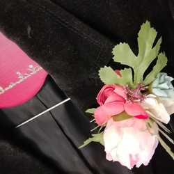 アンティーク調コサージュ ピンク系 水色　　卒業式　入学式　結婚式 5枚目の画像