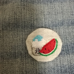 刺繍ブローチ　夏 5枚目の画像