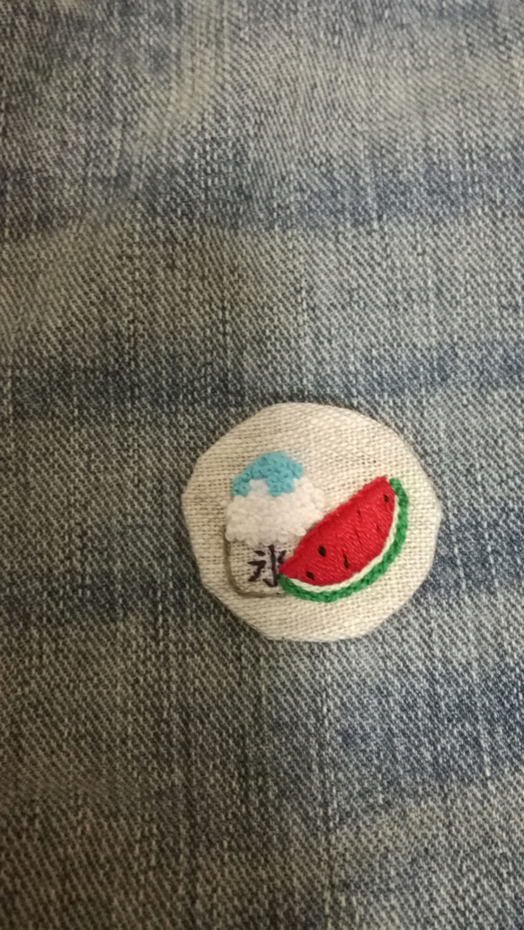 刺繍ブローチ　夏 5枚目の画像