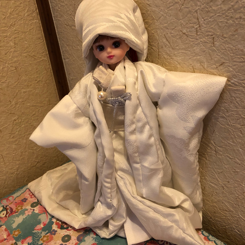 073リカちゃん ブライス ハンドメイド 服 着物 花柄 赤 その他