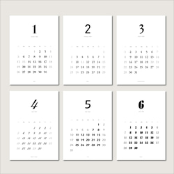 フォントを楽しむシンプルなカレンダー【A3】2020 5枚目の画像
