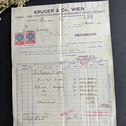 オーストリア / 1922年11月9日付/電気ケーブル屋さんの計算書兼請求書 2枚目の画像