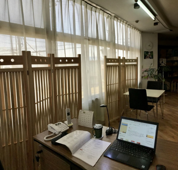 秋田杉三つ折りパーテーション パーテーション・間仕切り 木工房いし 