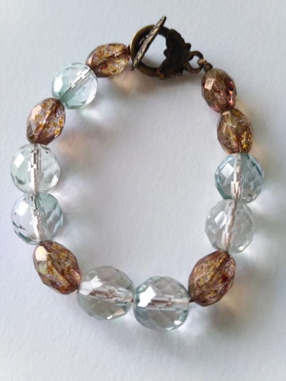 ★Y0302★アンティーク　ブレスレット　テラコッタ　ガラスビーズ ☆Y0302☆アンティークブレスレットテラコッタガラスビーズ