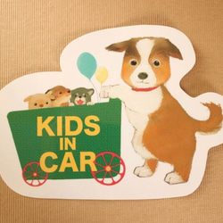 KIDS IN CAR ステッカー イヌ おまけつき 1枚目の画像