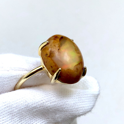 5.5ct】カンテラオパール(母岩付きオパール)リング 指輪・リング