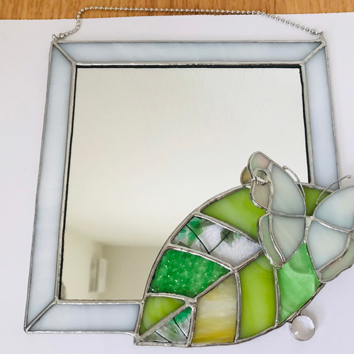 Leaf＆Butterfly mirror(葉と蝶のかけ鏡) タペストリー・壁掛け
