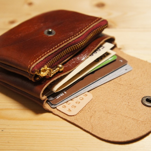 BOSSA 本革製 コンパクトウォレット NO.136 カードも入る小銭入れ 財布 