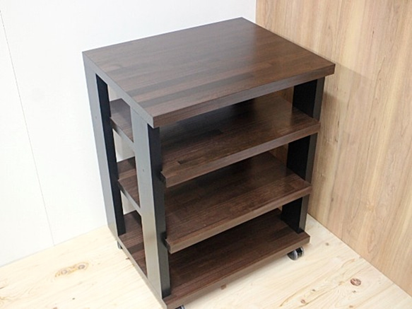 木製（無垢材）オーディオラック2色タイプ1R4 収納ラック重量機材