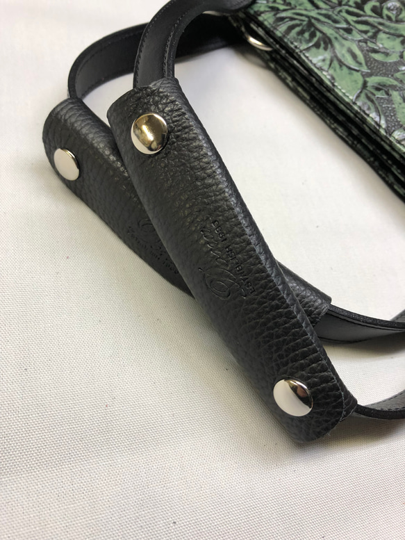 レディース　ハンドバッグleatherハンドルカバーItalianソフト shrink leather 4枚目の画像