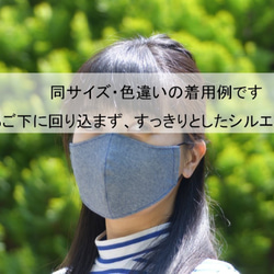 【受注生産】 フランス製リバーレース×真っ白コットンのエレガントなレイヤード 立体布マスク(女性用ふつう) 3枚目の画像