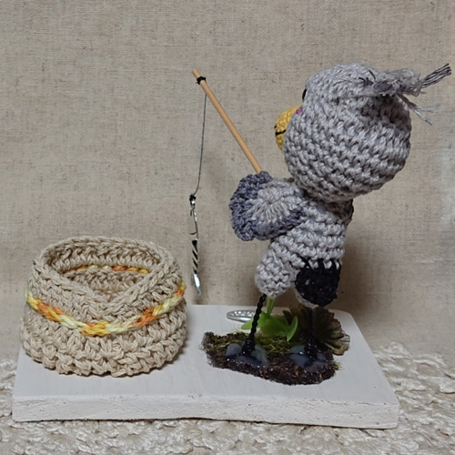 【Rusty】ミニビロコウ＆ハシビロコウ あみぐるみ Rusty】ミニビロコウ＆ハシビロコウ あみぐるみ 受注制作