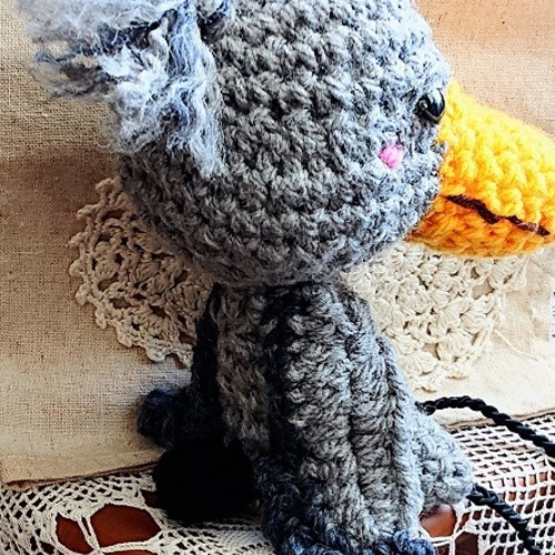 あみぐるみ 大きなお座りハシビロコウさん 再販 あみぐるみ さごちゃん