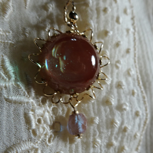 サフィレット｜マイクロモザイク・バタフライウィング等のアンティークジュエリー専門店 Amelie Antique 大粒サフィレット ビンテージサフィレットのトップ14kgf