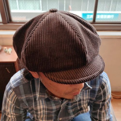 展示品)No5 L ~60cm 6パネルメンズキャスケット 太畝