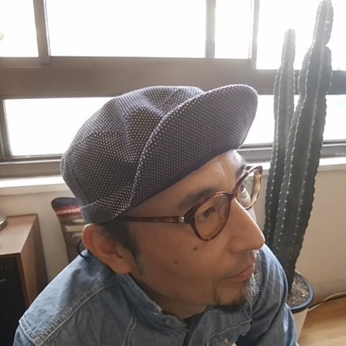 受注製作）No9 L ~60cm ラウンドトップワークキャップ 刺し子